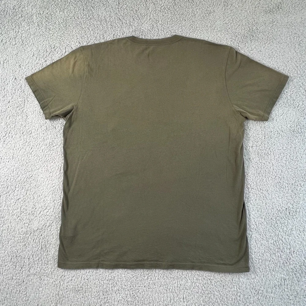 True‎ Religion Graphic T-Shirt Peace Sign FREEDOM Olive Green Men's Size 2XL VTG
